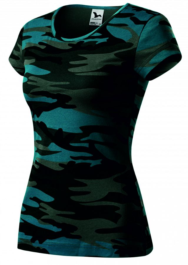 Tričko dámské CAMO PURE C22 petrol vel. XXL - Obrázek Tričko dámské CAMO PURE C22 petrol vel. XXL - Obrázek